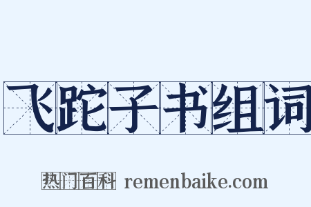 飞跎子书组词是什么意思的图片
